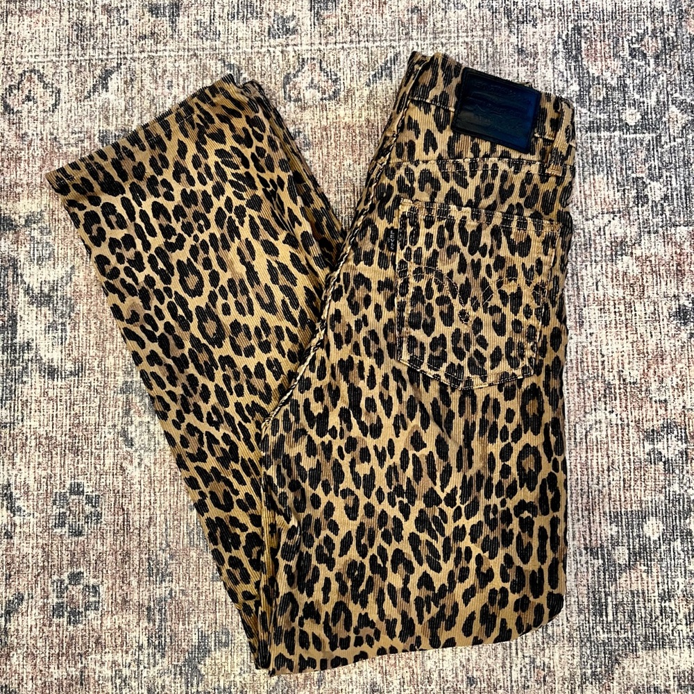 NWOT Levi’s Ribcage Straight Ankle Corduroy Jeans - Leopard (Size 25)